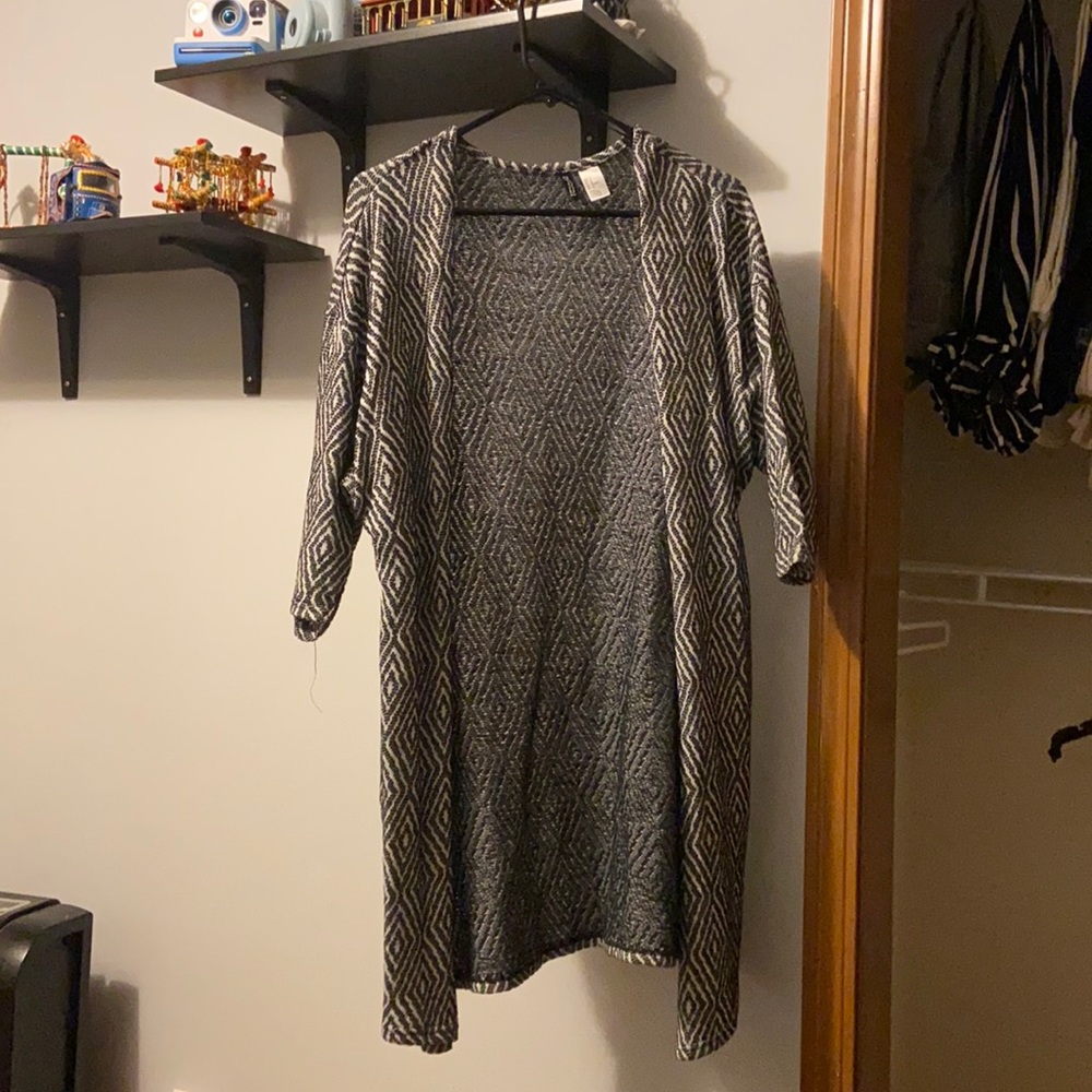 Black and white cardigan